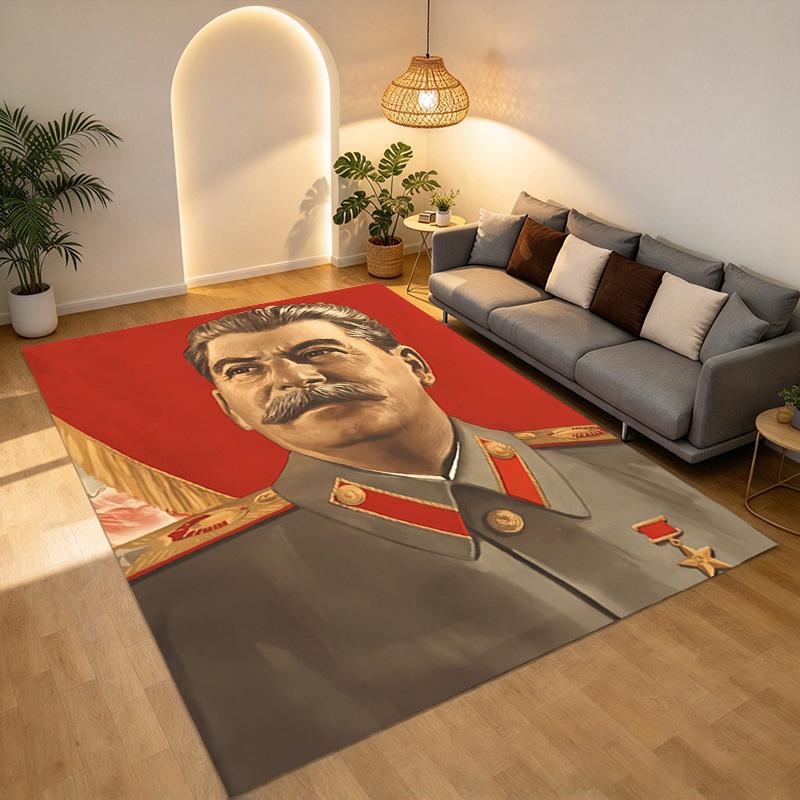Stalin Portrait Living Room Nonslip Area Rug Soft Carpet For Bedroom Game Playroom Sofa Office Home Decor Doormat Christmas Gift C926298