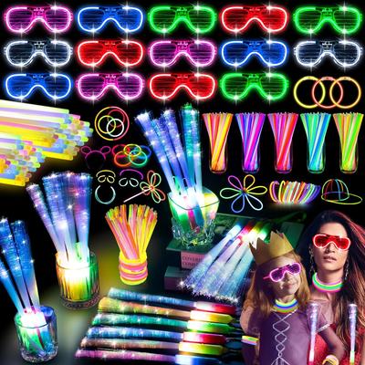 70-240 szt. Materiały na imprezę glow Okulary LED Świecące różdżki światłowodowe Świecące bransoletki na koncert Impreza neonowa Upominki ślubne
