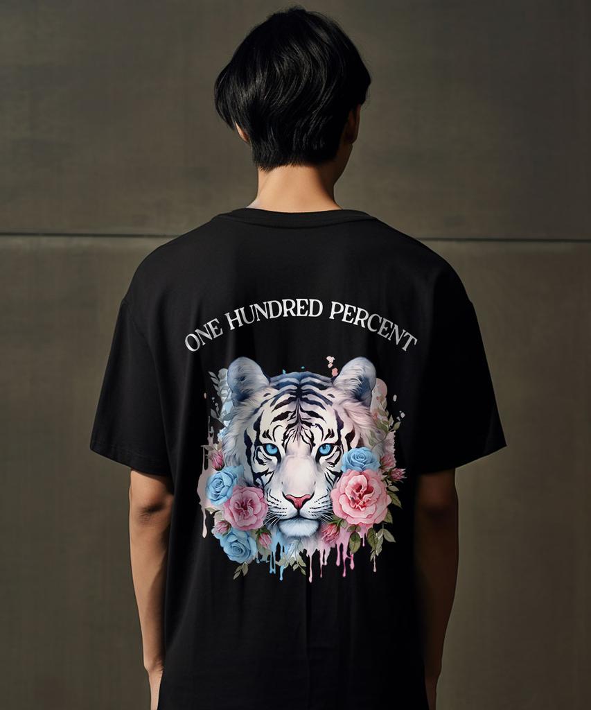 OHP Ohpxharmonia Bwhite Tiger Semi-Oversized Short Sleeve T-Shirt