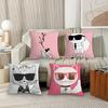 Cartoon Cool K-Karl Cute Cat Pillow Case Suitable For Bedrooms Living Rooms Cars Home Decoration