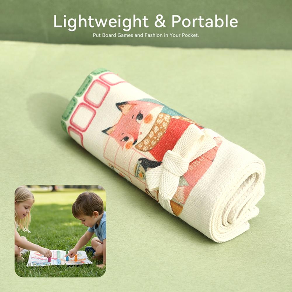 Kids Multifunctional Board Game Toy Flying Chess Board Game Canvas Table Mat Game Parent-Child Puzzle Educational Puzzle Toy