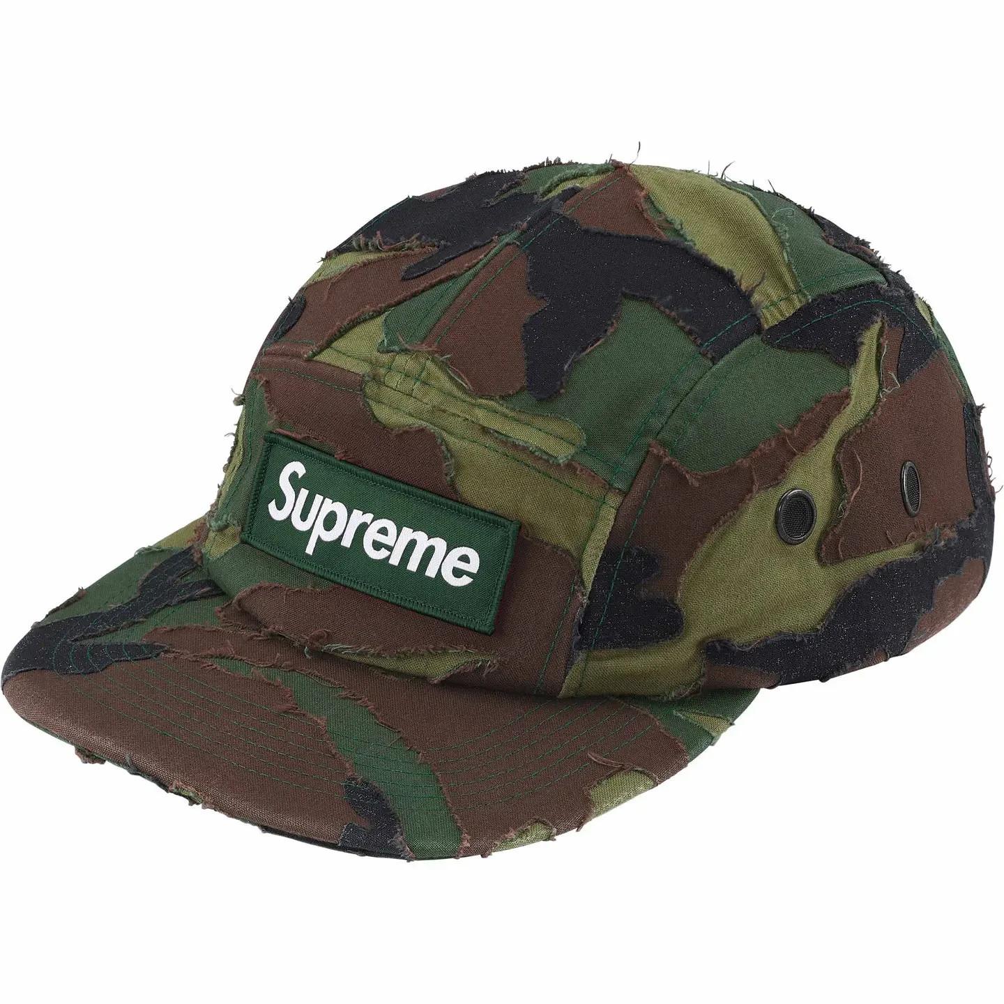 Supreme Layered Camo Camp Cap Woodland Camo One-Size