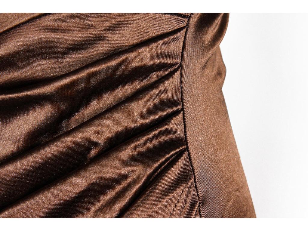 2024 Letní dámské hluboký výstřih do V ohlávka bez zad plisované šaty