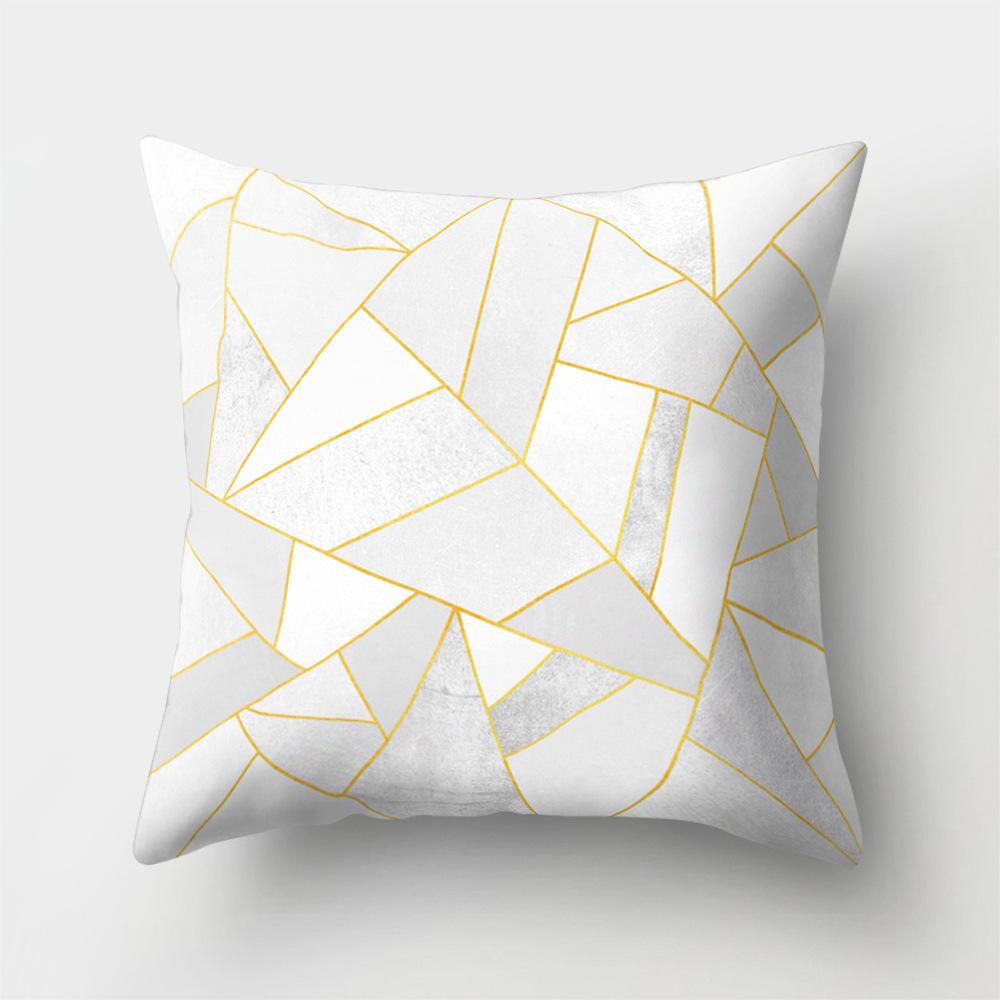 Car Waist Pillow Geometric Sofa Pillow Case Polyester Creative Home Office Pillow Case