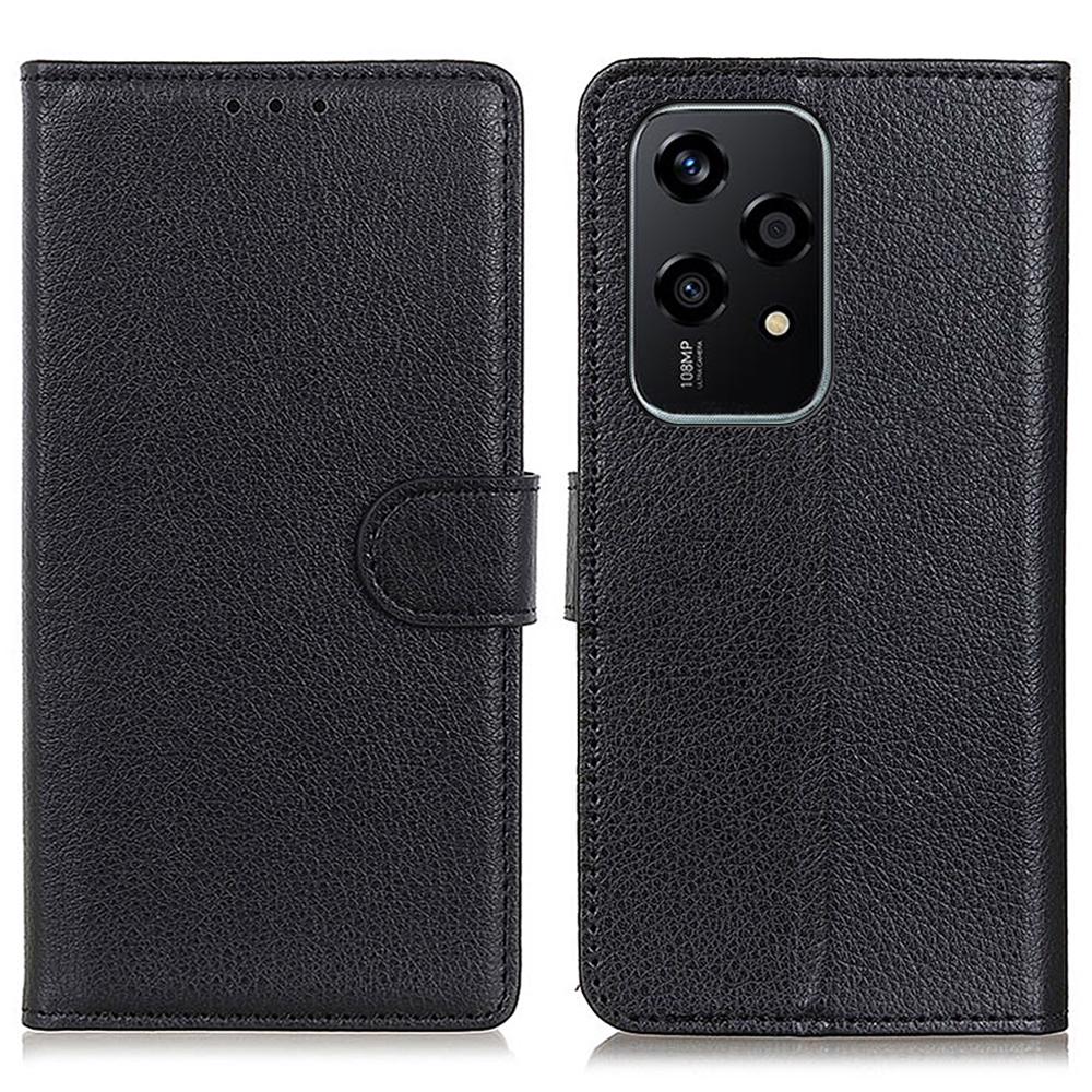 For Honor 200 Lite Wallet Case Litchi Grain Leather Phone Cover