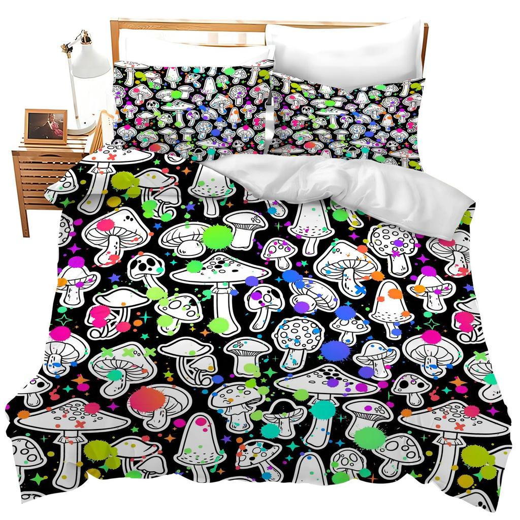 Bettbezug Traum Pilz Bettwäsche Digitaldruck Dreiteiliges Set Für Schlafzimmer Zimmer Set