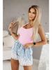 Handmade Beaded Rhinestone Elastic Waist Denim Shorts for Women – European & American Summer Autumn Fashion