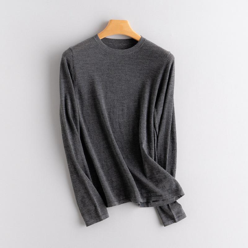 Women's Casual Knitwear: Pure Cashmere Long Sleeve, Round Neck, Loose Style for Autumn and Winter.