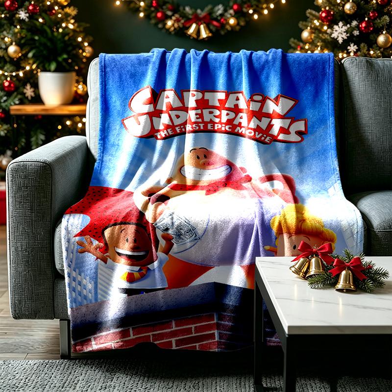 1pc Cartoon Superhero Kids Blanket, Cozy Valentine's Day Blanket, Multi-functional Nap Blanket Available Throughout the Four Seasons
