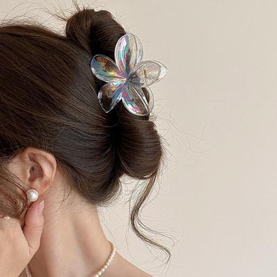 Pinza per Capelli da Donna Forma di Fiore Colorato Artiglio per Capelli Parte Posteriore della Testa Decorazione per Coda di Cavallo Capelli