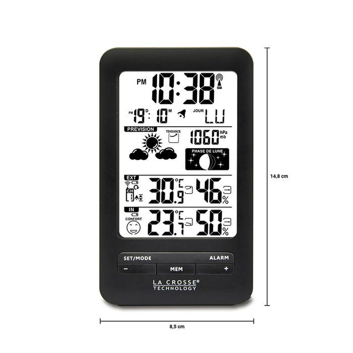 Station Météo - La Crosse Technology - WS6210-BLA - Noir - Intérieur - Avec sonde