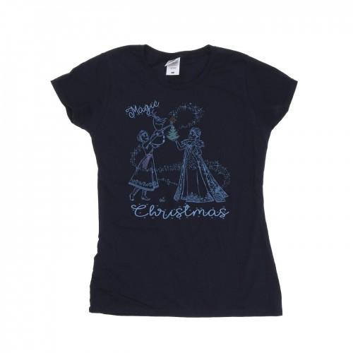 

Disney Womens/Ladies Frozen Magic Christmas Cotton T-Shirt білий