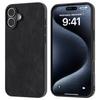 For iPhone 16 Plus Case PU Leather PC TPU 3 Layer Hybrid Phone Cover