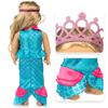 Mini Süßes Meerjungfrau Fischschwanz Kleid Kleidung für 43cm/18 Zoll Mädchenpuppe Kinder Geschenk