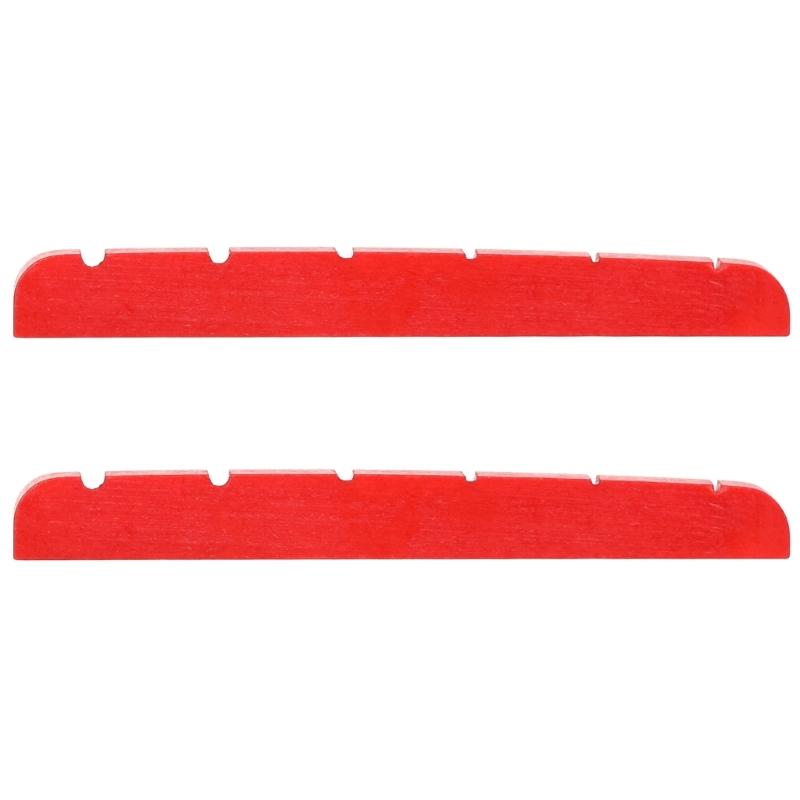 

2pcs Convenient Electric Guitar Slotted Bone Nut with String Slots Perfect for Effortless String Changes 42x4.5x3.5mm