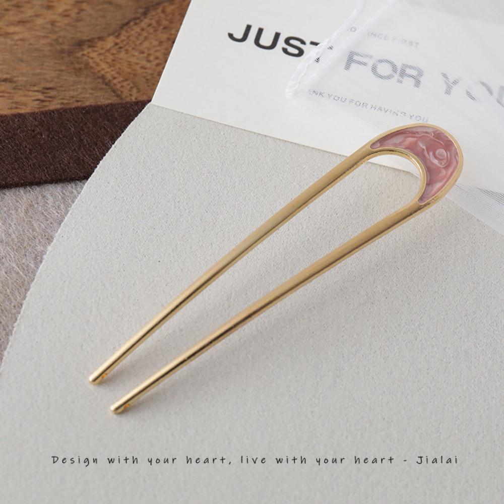 

Elegant Metal Shell Hair Sticks for Women Minimalist U Shape Hair Fork Vintage Hairpins Female Hair Accessory for Daily Wear