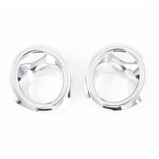 For Honda Civic 2020 2021 Chrome Carbon Fiber Front foglight Lamp Cover trim