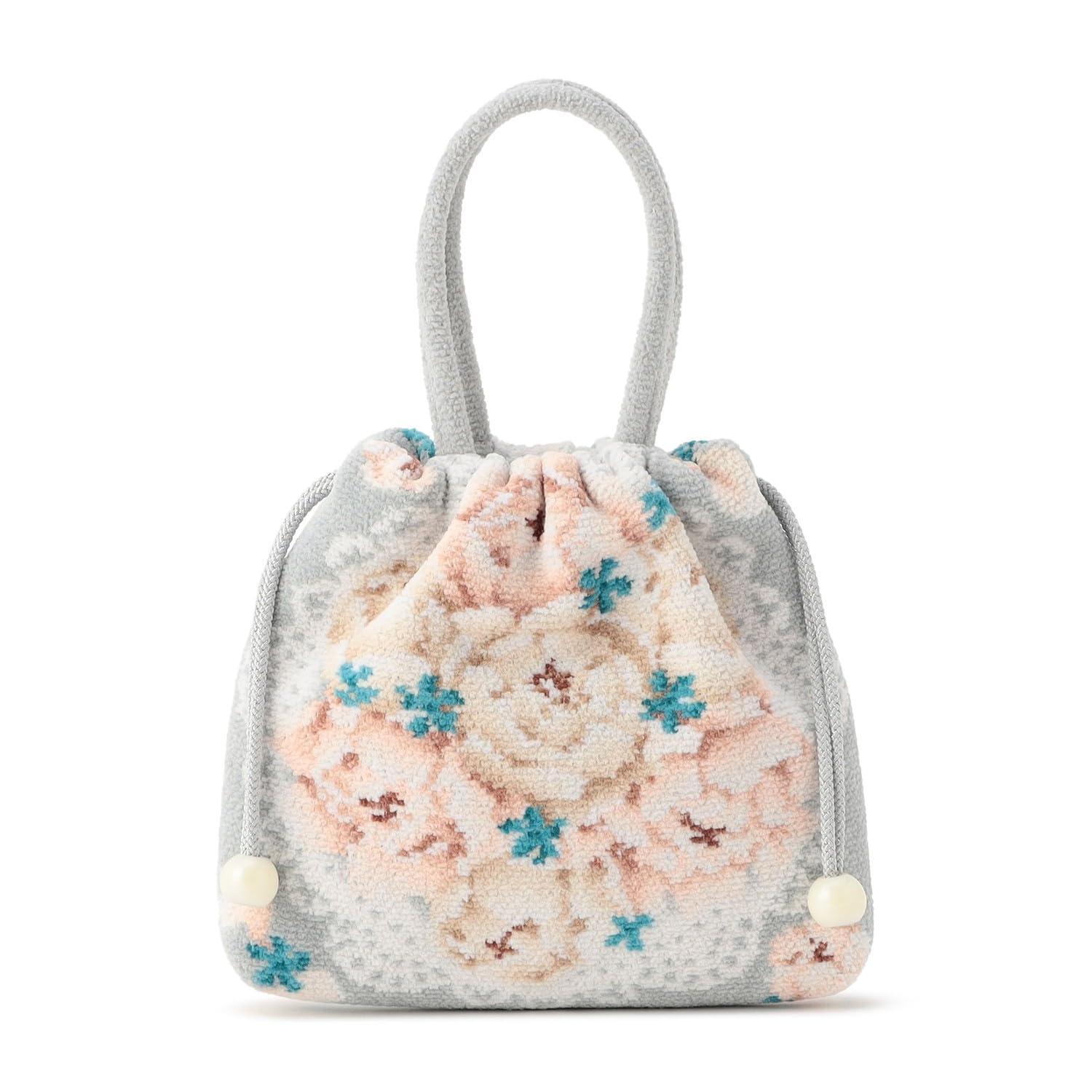 

Drawstring Pouch with Handle Holy Peony Gray [Feiler] [1I1325121168110] HOY-251168 Women s сірий колір