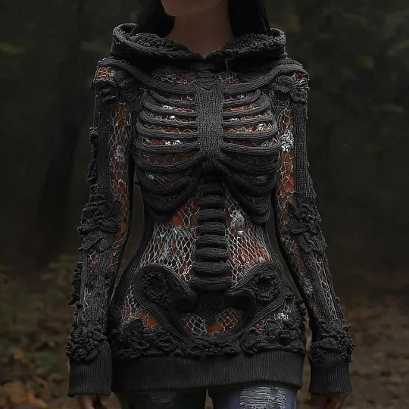 Womens Cozy Oversized Hooded Sweater With 3D Christmas Snowman Print Soft Knit Pullover Winter