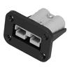 Black ABS Battery Charging Plug Connector Flush Mount 50 Amp Plug Mounting Kit Connector for
