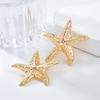 Summer Beach Starfish Earrings: Trendy Alloy Statement Earrings for Women