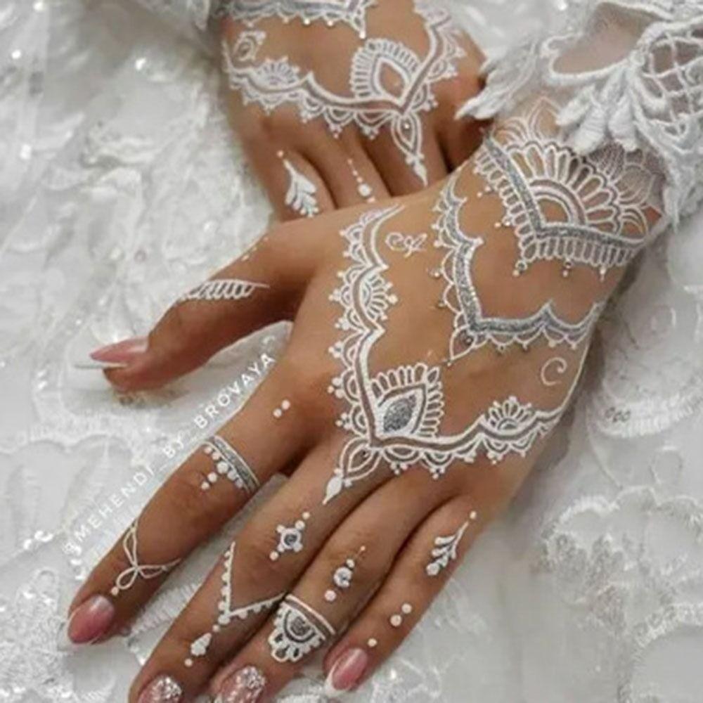 Fake Henna Temporary Tattoo Water Transfer Decals Body Art Sticker  Finger Hand Legs Arm