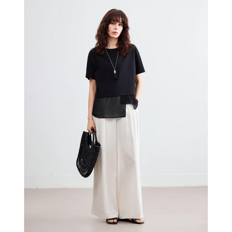 Demana Women s Mesh Splicing T-Shirt M