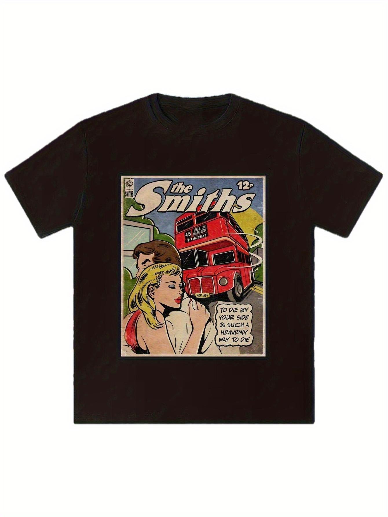 Men S Retro Smith Band T-Shirt- Morrissey Lyrics And Album Cover Design- 80S Retro Style Apparel Music Lovers- Classic Crew Neck Short Sleeve XXL
