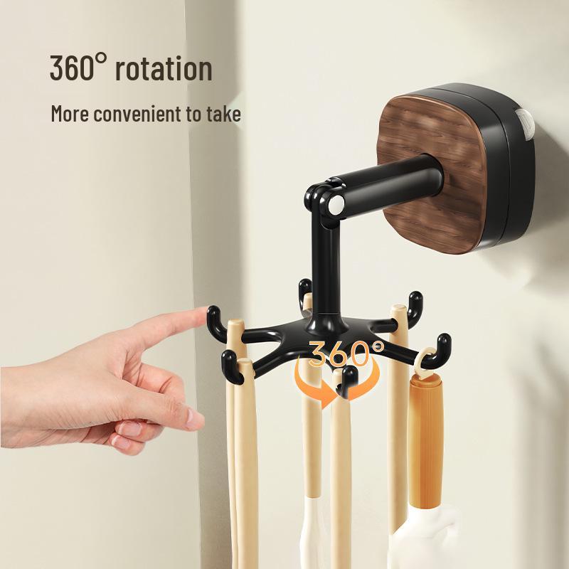 Rotating Suction Cup Hook – Non-Marking Wall-Mounted Shelf for Kitchen & Bathroom