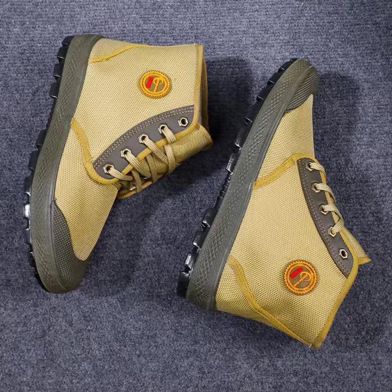 New 2025 workers and farmers canvas waterproof and wear-resistant labor protection liberation shoes outdoor construction site non-slip and wear-resi
