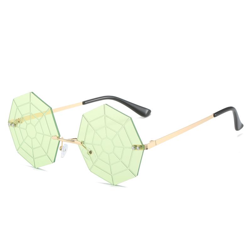 2023 Spider Web Frameless Sunglasses - European American Street Style Hip Hop Fashion