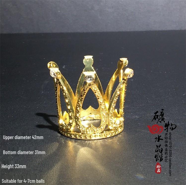 Wooden & Metal Mineral Crystal Ball Display Stand
