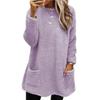 Long-sleeved Pocket Plush Sweatshirt T-shirt Top