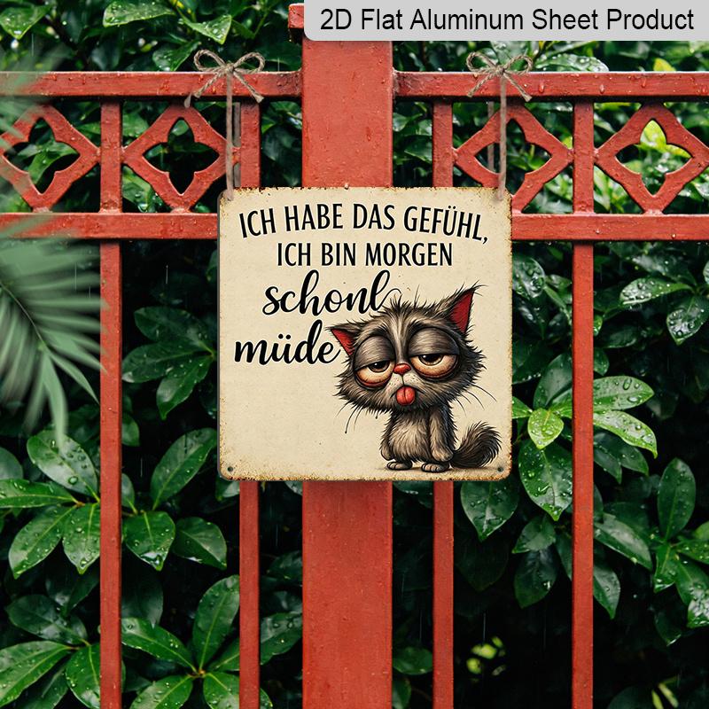 2D Flat - 1pc Vintage Aluminum Metal Sign, Outdoor Decorative Wall Plaque, Styled Like A Retro Tin Sign, with A Sarcastic Message, Tomorrow Will Be