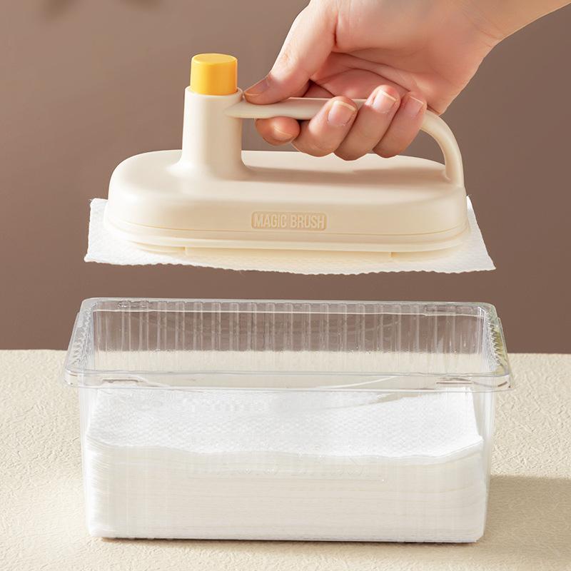 Magic Brush Glass Wall Cleaning Bath Brush Handle Cleaning Rag Ceramic Window Slot Bathroom Toilet Clean Kitchen Gadgets