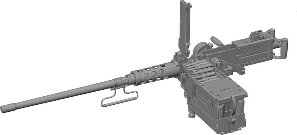 Rad Miniatures US Tank Destroyer Browning Caliber Machine Gun Set Plastic Model Parts RDM35S85 1/35 .50 (2 Pieces) (Tank)