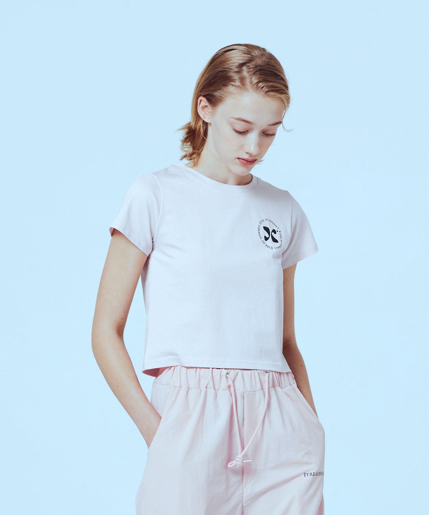 Etosome Premium Silket Circle Logo Half Tee (Light Pink) Free