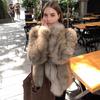Europe and the United States popular thousand gold wind furry stand-up collar jacket new young furry coat warm