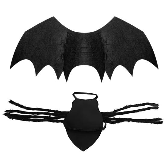 Halloween Goose Outfit for 23 Inch Goose Statue Black Spider/Bat Goose Clothes for Yard Garden Lawn Outdoor Decor