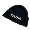 2A25R535Q Ribbed Knit Hat Wool Other Hats Black Wool Used