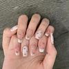 24Pcs French Love Bow Press On Nails Cute And Versatile Design False Nail For Women Girls Removable Wearable Art