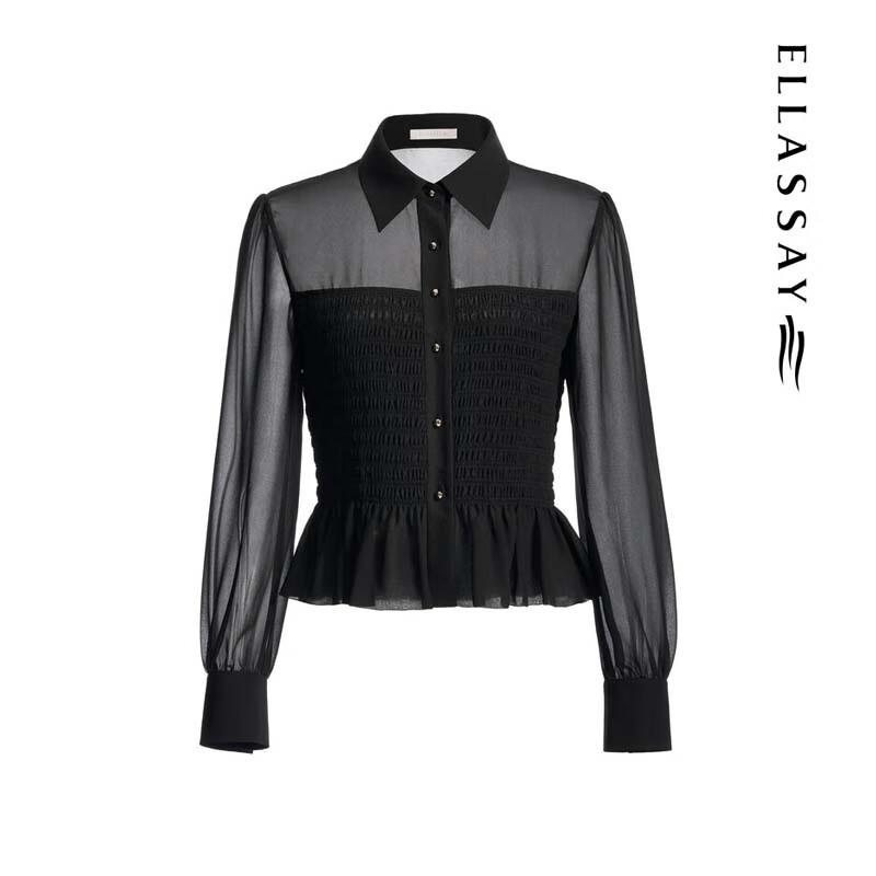 ELLASSAY Elegant Lantern Sleeve Commuter Shirt