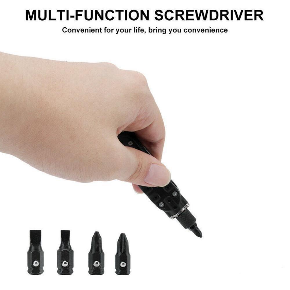 1PC Multifunctional Mini Screwdriver Outdoor EDC Keychain Shape Screwdrivers Portable Steel Repair Tool WBL