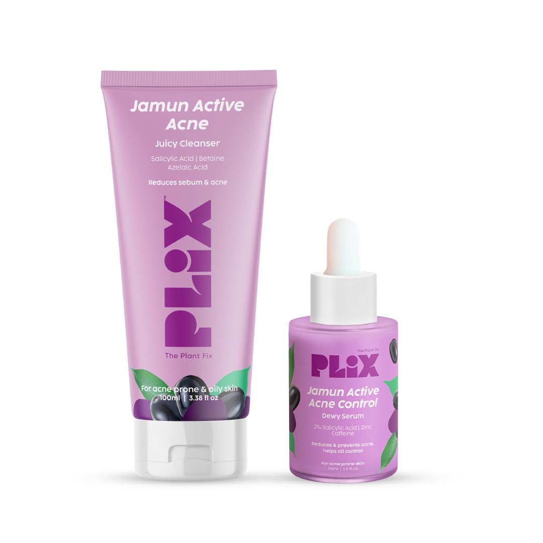 

The Plant Fix Plix Jamun Face Wash & Active Acne Serum Combo 100ML + 30ML Pack of 2 for Oily Skin