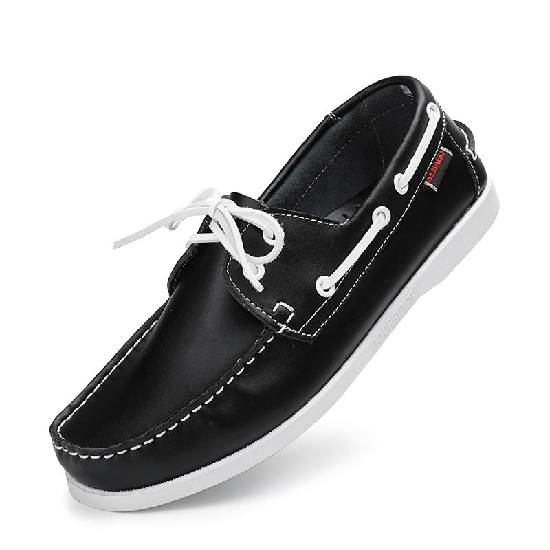 Business Casual Boat Shoes Man Docksides Shoes Quality Leather Loafers Shoes For Man Comfort Slip-on Flats Men's Driving Shoes