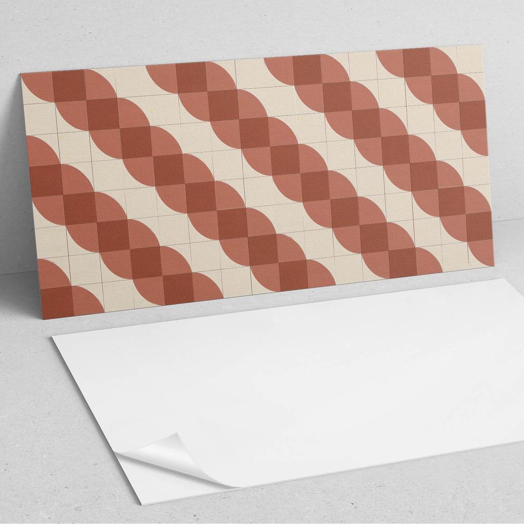 Naklejany Dekor Z Grafiką Do Przedpokoju Winylowy 120X60 Cm Geometryczny Wzór Falisty