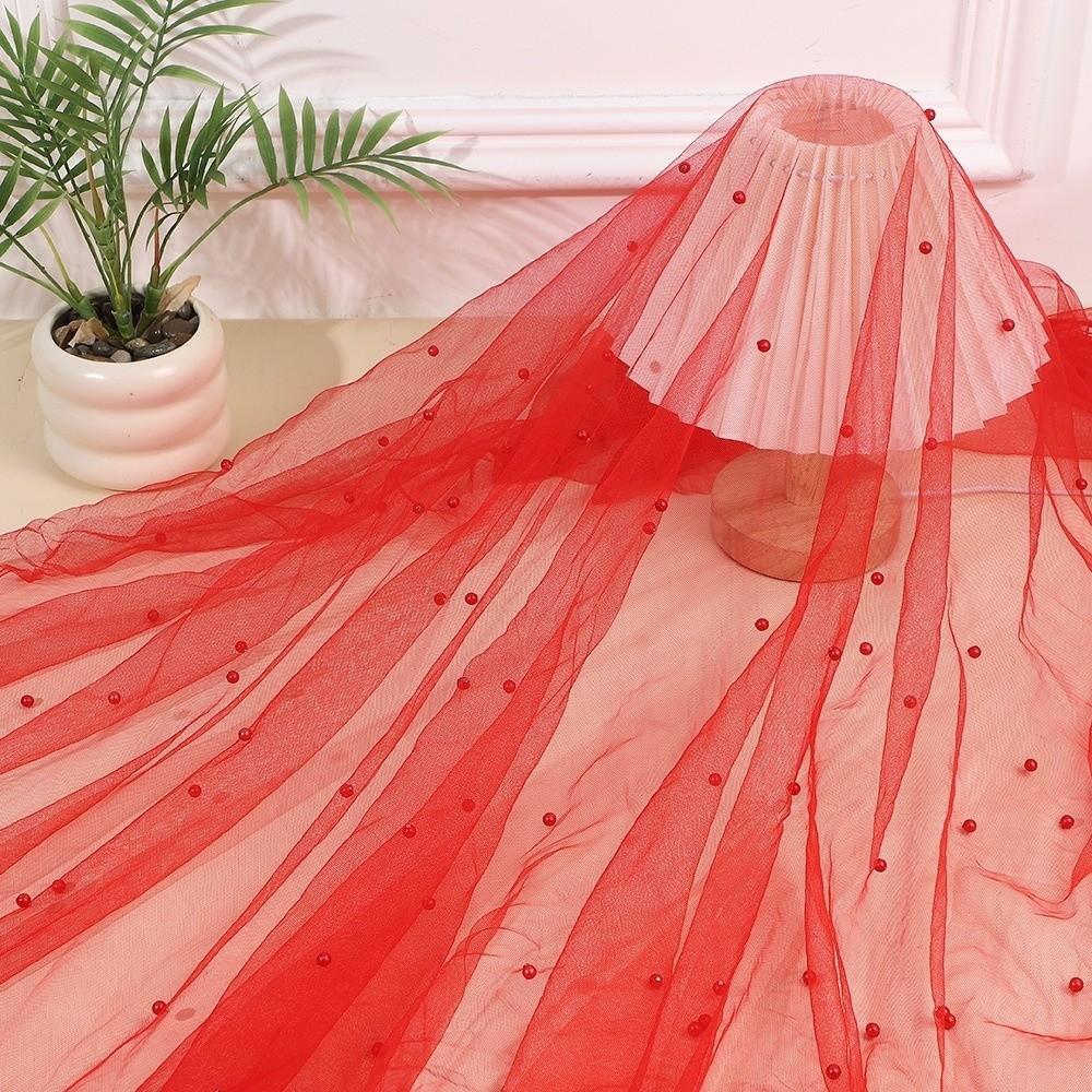 Semi Transparent Pearl Chiffon 0.75*3M Wedding Arch Drapes Table Runner  Dining Decoration