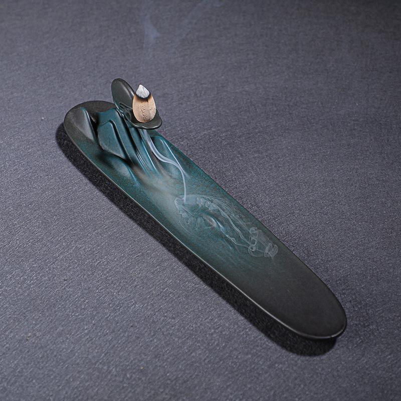 Incense Burner Bedroom Fragrance Box, Household Indoor Ceramic Thread Fragrance Box
