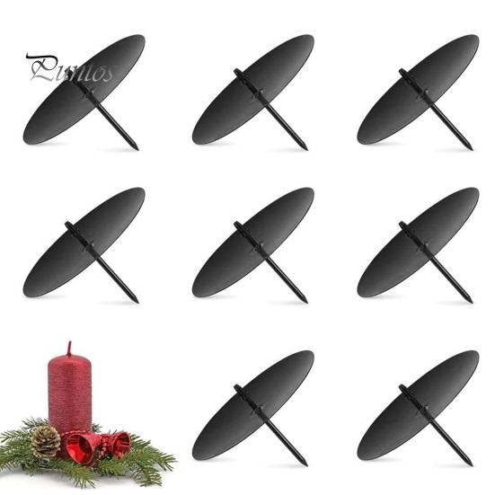 Suporturi pentru lumânări din metal galvanizat de Crăciun, 12 bucăți, decorațiuni pentru interior, tavă din fier forjat, accesorii pentru casă