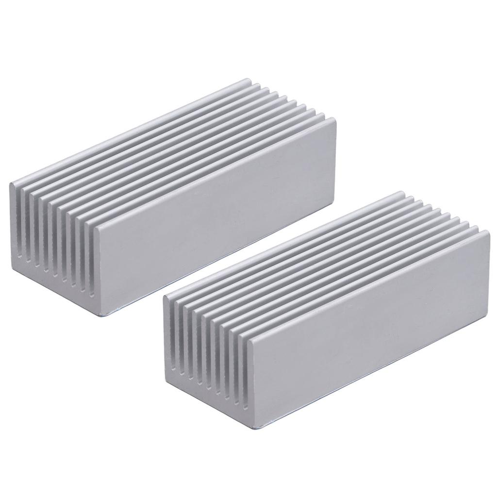 2Pcs Cooling Fins Aluminum Heat Radiator Heatsink Kit for Electronic Chip CPU 100x40x30mmWith Thermal Conductive